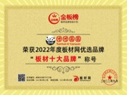 品牌硬实力 | 团团圆圆实力揽获2022金板榜“板材十大品牌”！