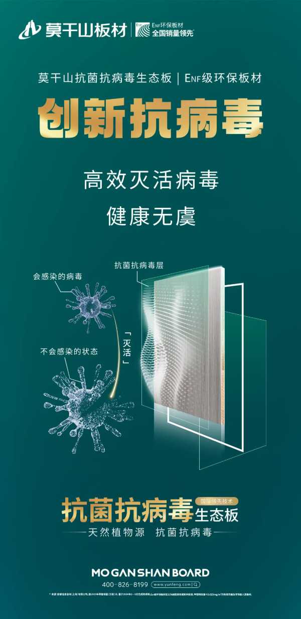 品质315 焕新环保家｜莫干山抗菌抗病毒生态板，以科技守护健康，用品质定义未来