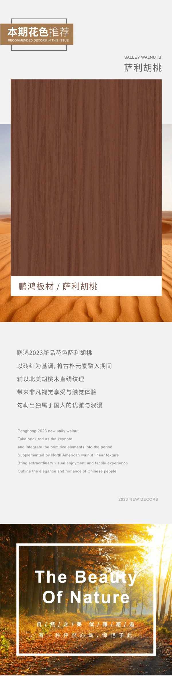 鹏鸿板材新品 | 一眼入心的别样浪漫——萨利胡桃
