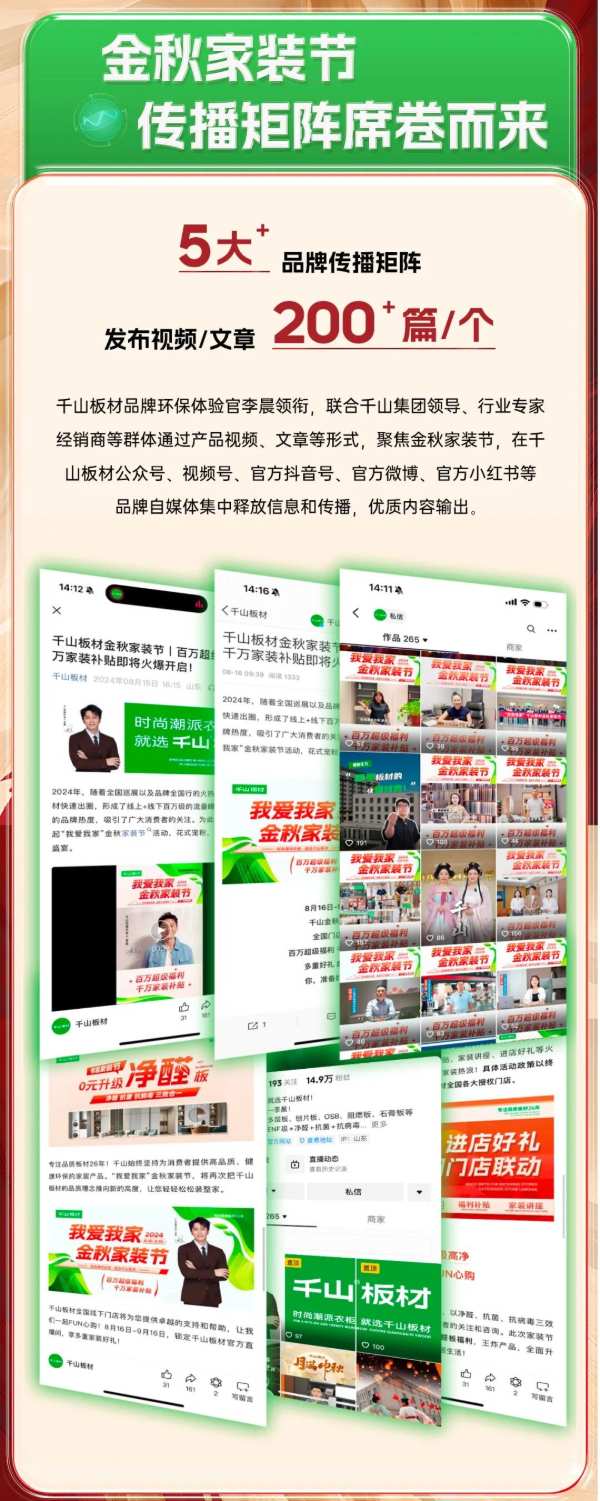 销售额破1亿，流量达8500万+，人气再创新高！千山金秋家装节圆满收官！
