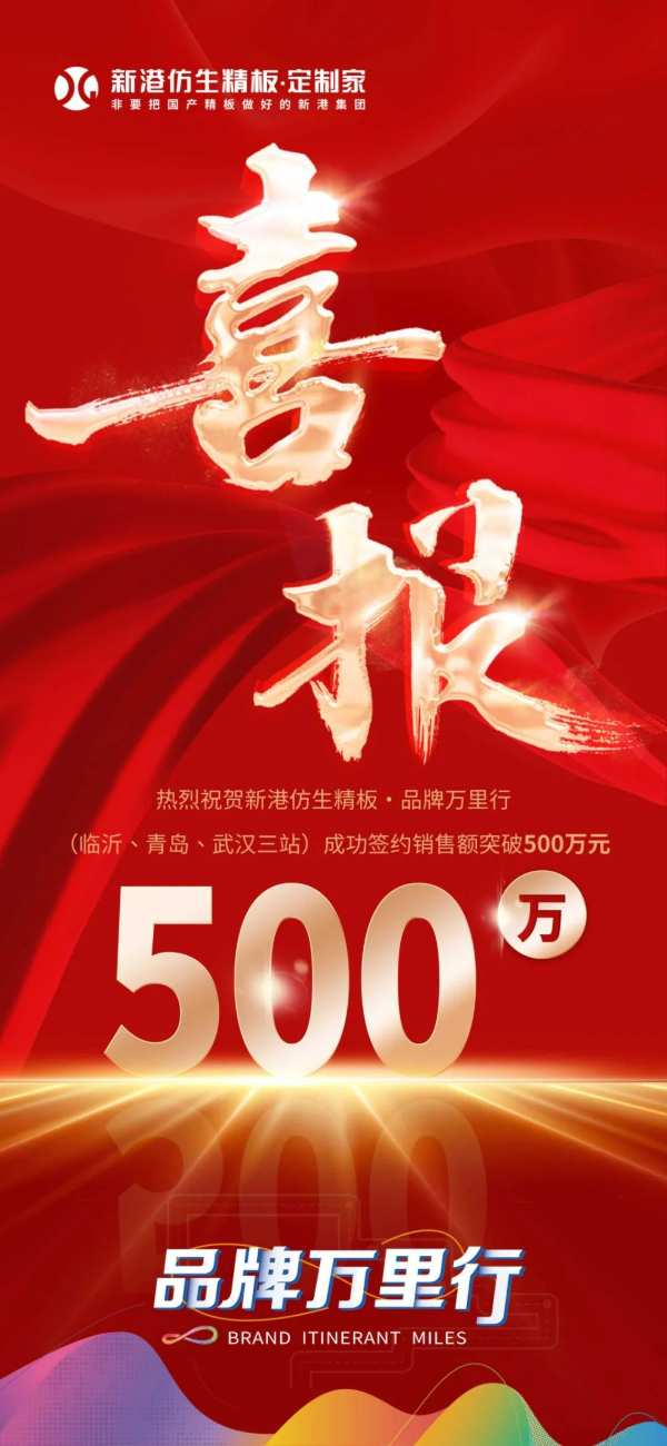 聚合向上，破风前行！新港仿生精板2023年“品牌万里行”火热进行中
