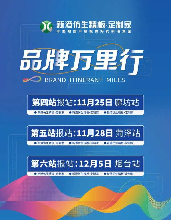 聚合向上，破风前行！新港仿生精板2023年“品牌万里行”火热进行中