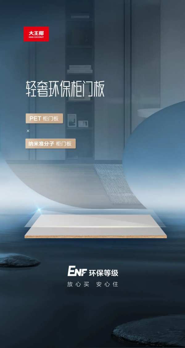 大王椰环保ENF级柜门板，方寸空间折射出向往的生活