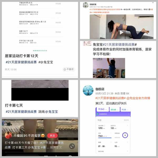 居家运动，健康同行|兔宝宝#21天居家健康挑战赛火热进行中