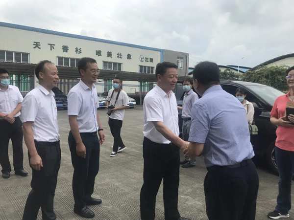 柳州市委副书记一行莅临板材十大品牌壮象考察指导