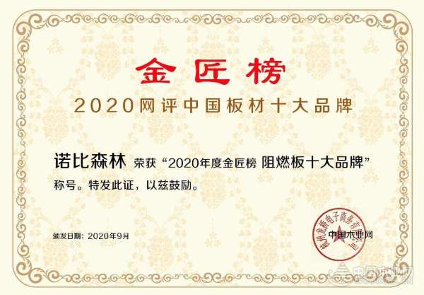 实力“亮剑” 诺比森林斩获四项金匠榜重量级大奖