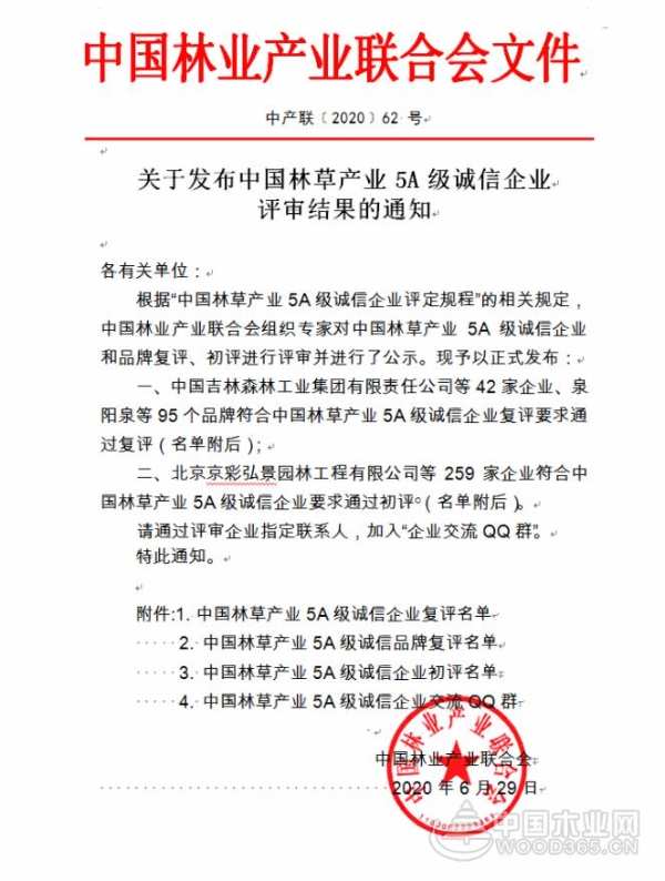 十大生态板品牌壮象荣获“中国林草产业5A级诚信企业”荣誉称号