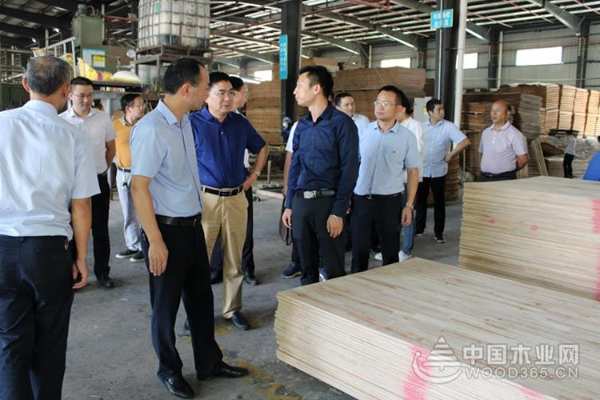 邵阳市人民银行行长李贤智、新宁县委常委、常务副县长谢小军 一行莅临红崀山木业调研