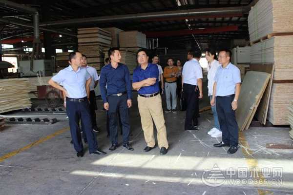邵阳市人民银行行长李贤智、新宁县委常委、常务副县长谢小军 一行莅临红崀山木业调研