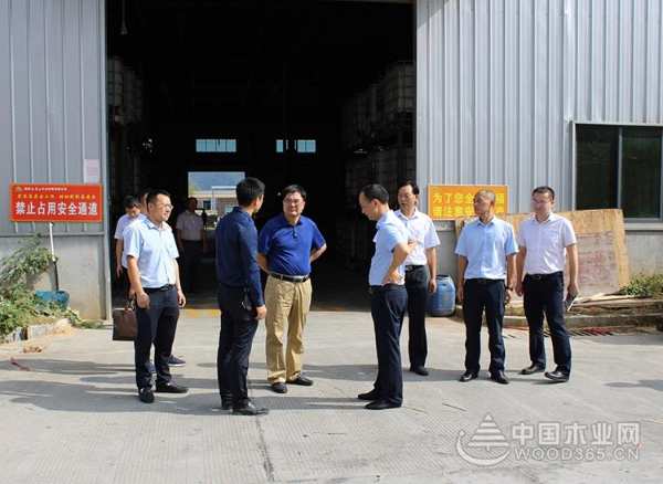 邵阳市人民银行行长李贤智、新宁县委常委、常务副县长谢小军 一行莅临红崀山木业调研