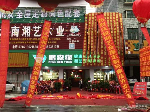 鹏森缘闪亮开幕-湖南湘艺全屋定制震撼开业