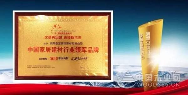 又传喜讯啦！海南博鳌: 雪宝荣获“中国家居建材行业领军品牌”