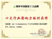 兔宝宝——十大行业影响力板材品牌