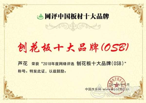 新生力量无惧挑战！芦花实力摘夺“十大潜力板材品牌”等荣誉