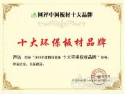 大展拳脚 声达木业斩获“十大环保板材”等两大荣誉